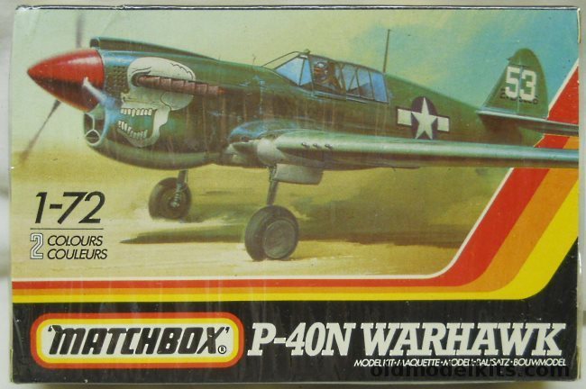Matchbox 1/72 Curtiss P-40N Warhawk Or Kittyhawk FB.IV - USAAF 10th AF/85th FS India 1944 and RAF No250 Sq Kittyhawk Italy 1944, PK-31 plastic model kit